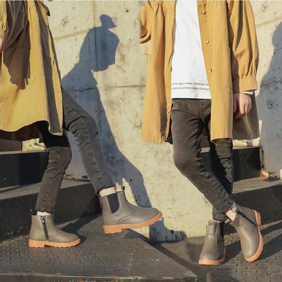 DADAWEN Toddler Unisex Waterproof Outdoor Side Chelsea Ankle Boots - Picture 5 of 11